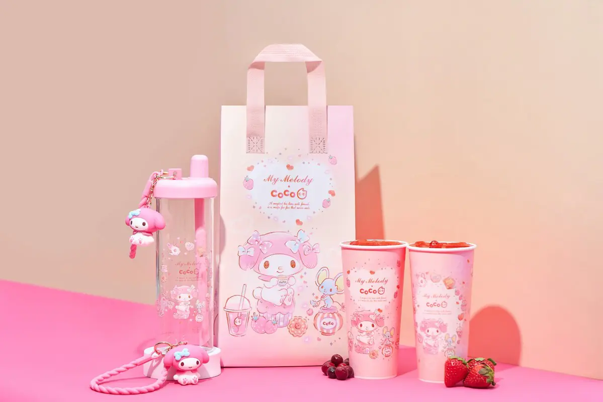 美樂蒂粉快衝！CoCo 聯名美樂蒂推出2026 首場「莓好約會」雙果飲