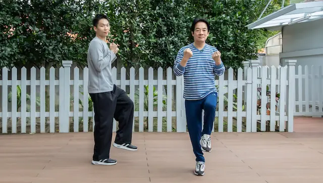 賴清德邀李洋大跳健康操　新年吃多沒在怕