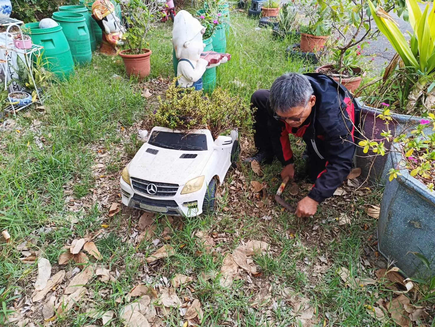循環創意結合綠意 環保局:潭子區清潔隊打造友善職場環境