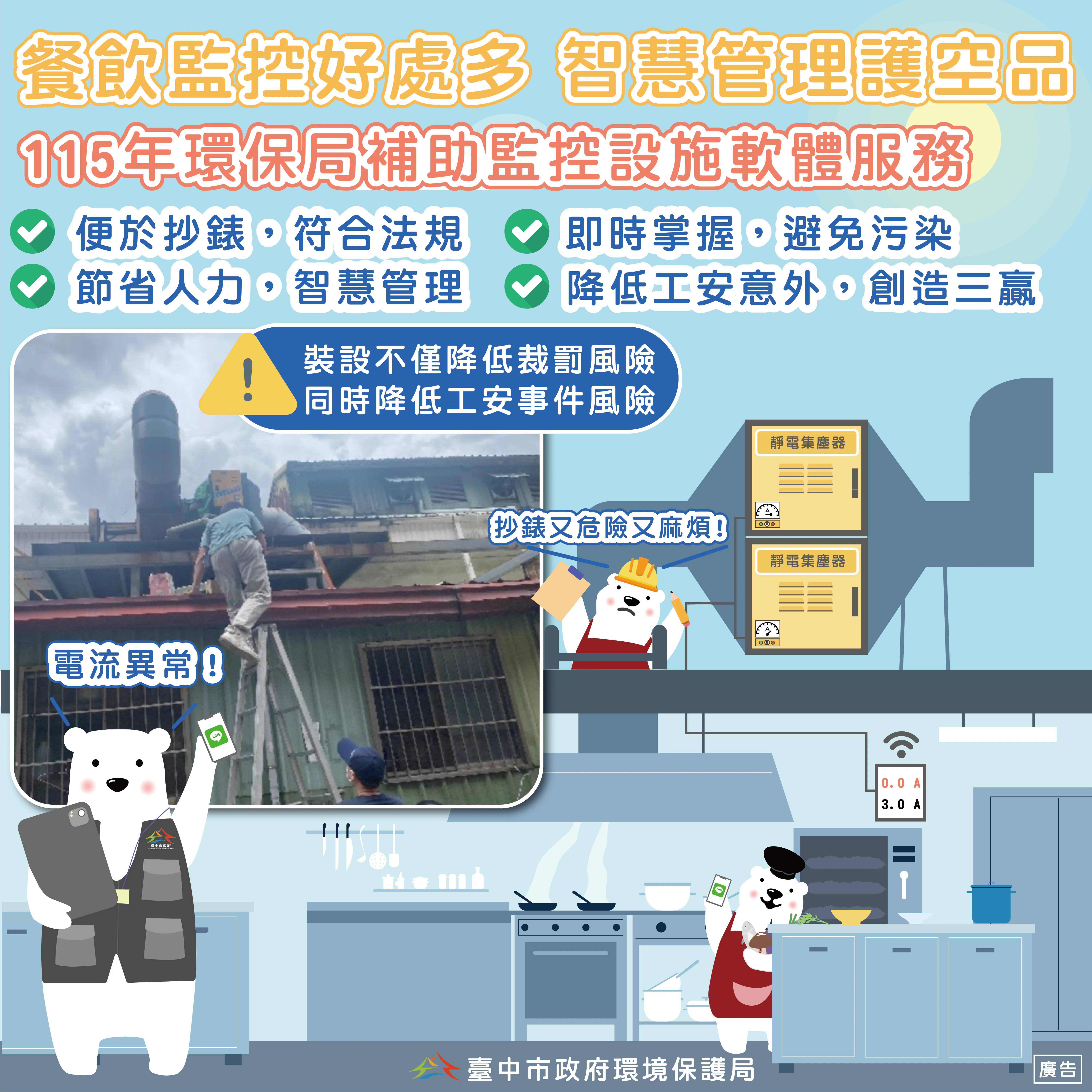 環保AI監控再進化！　中市環保局科技輔導餐飲業者自主管理落實空污防制