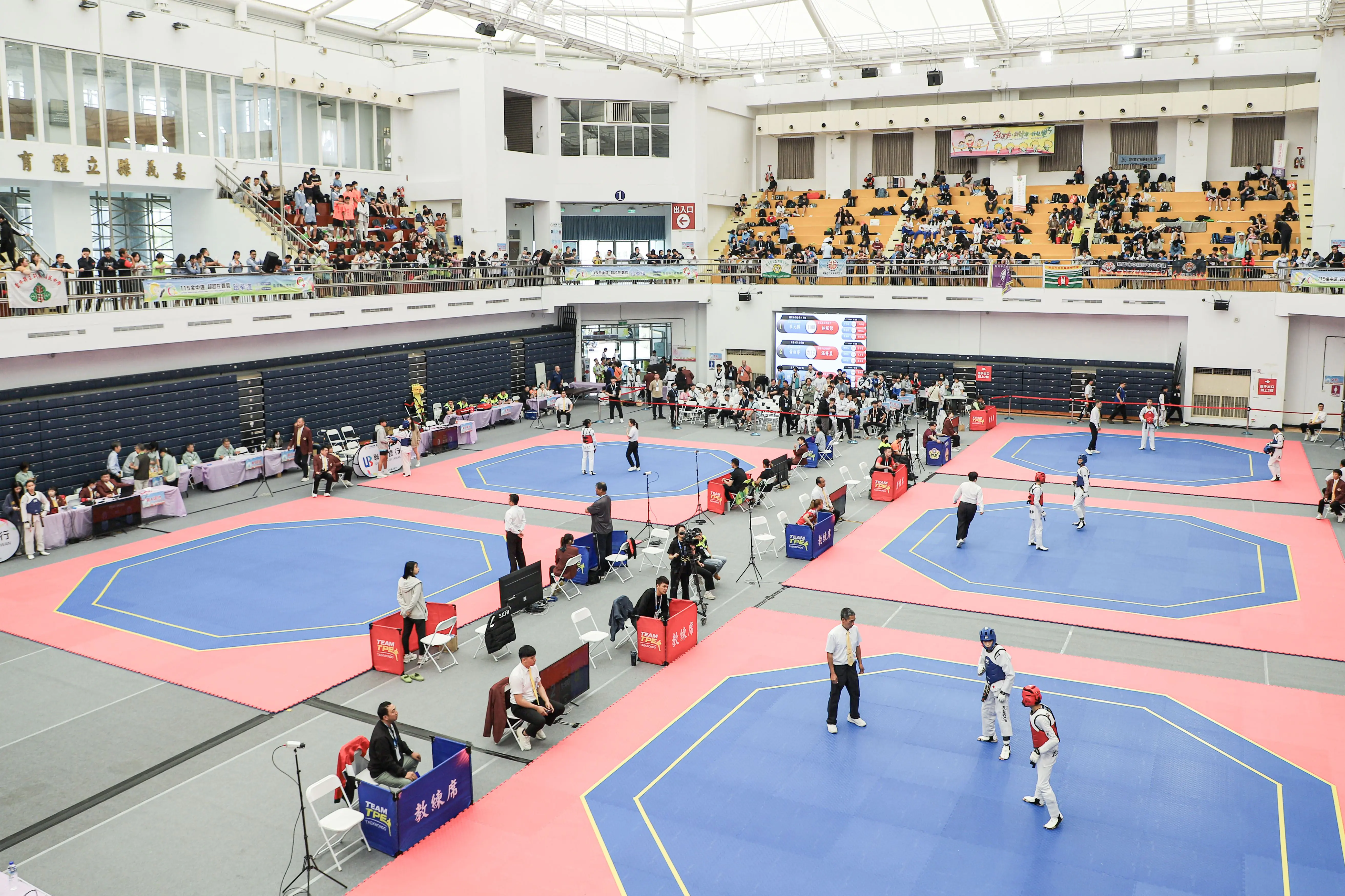 翁章梁縣長關心全中運跆拳道賽事　勉勵選手全力爭取佳績