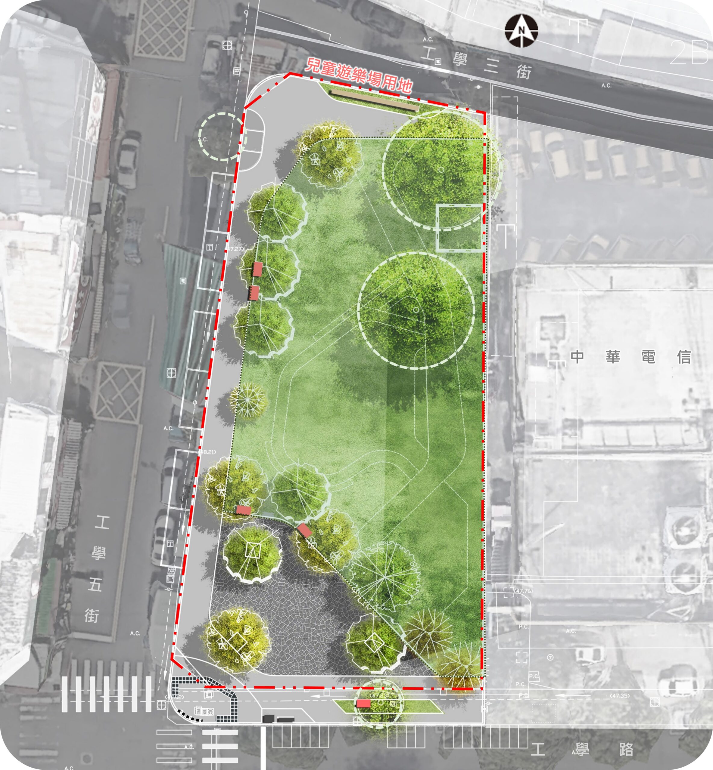 翻轉台中高工旁街角空間！　中市建設局啟動公園綠美化工程 提升休憩與人本環境