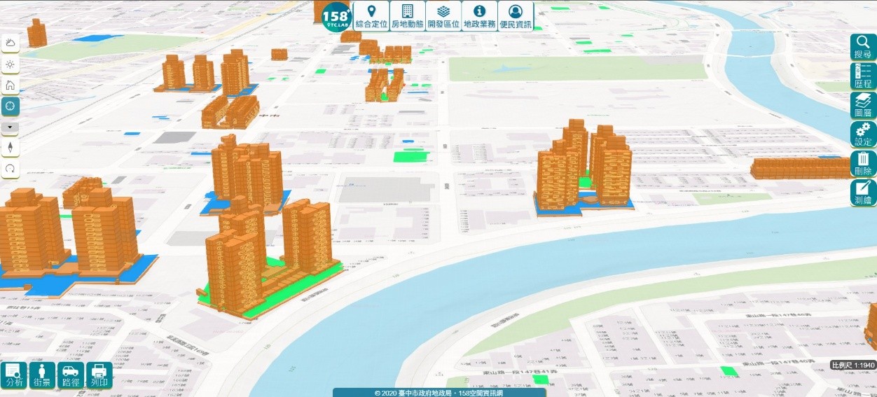 114年第4季3D地籍建物模型上線　中市地政局：累計建置達9.7萬戶、「158PLUS空間資訊網」輕鬆查閱