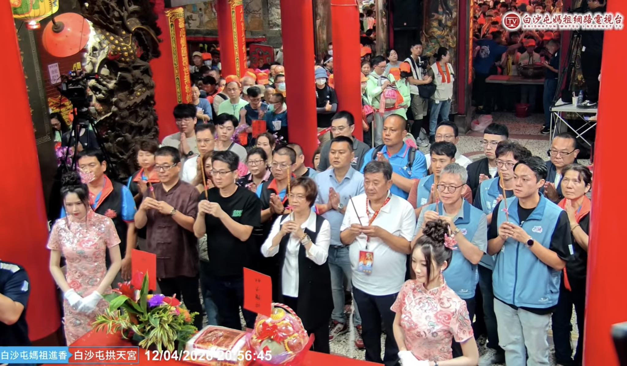 白沙屯媽祖抵彰化　信眾隨行盛況空前