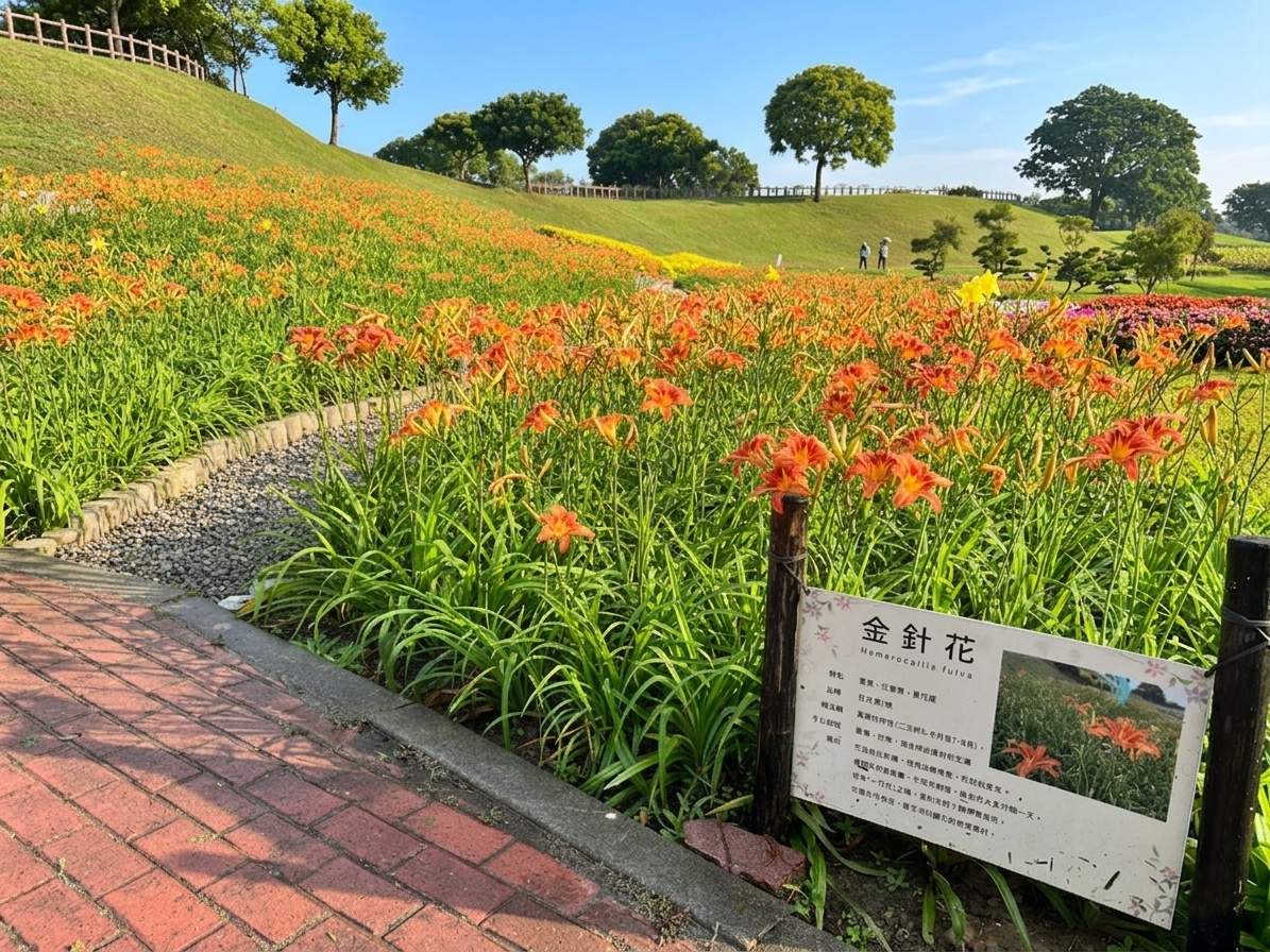 橘色浪潮來襲！　后里環保公園金針花海綻放展現最美的初夏風景