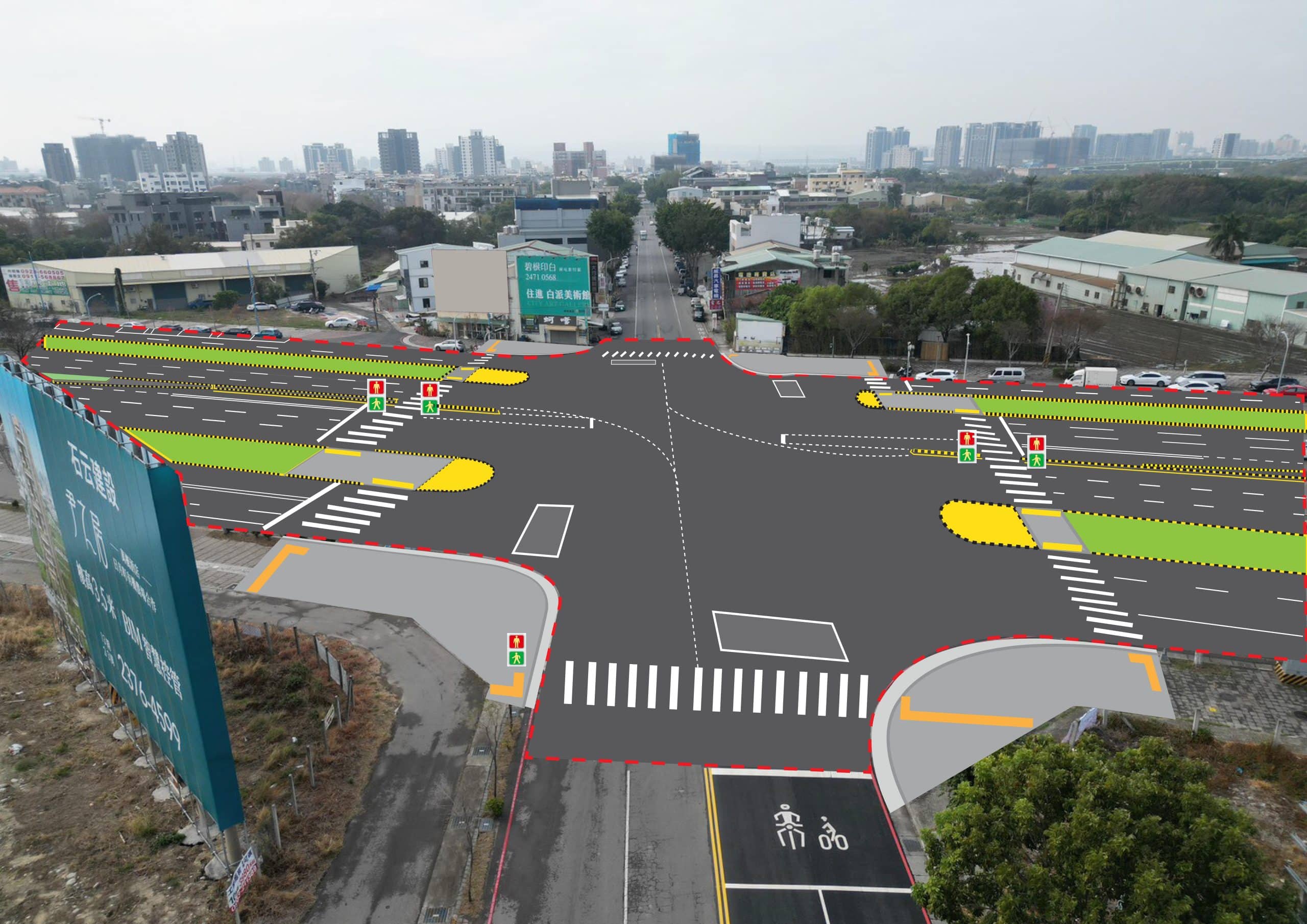 環中路與黎明路口人本升級！　中市建設局投入1,950萬元打造人本安全通廊