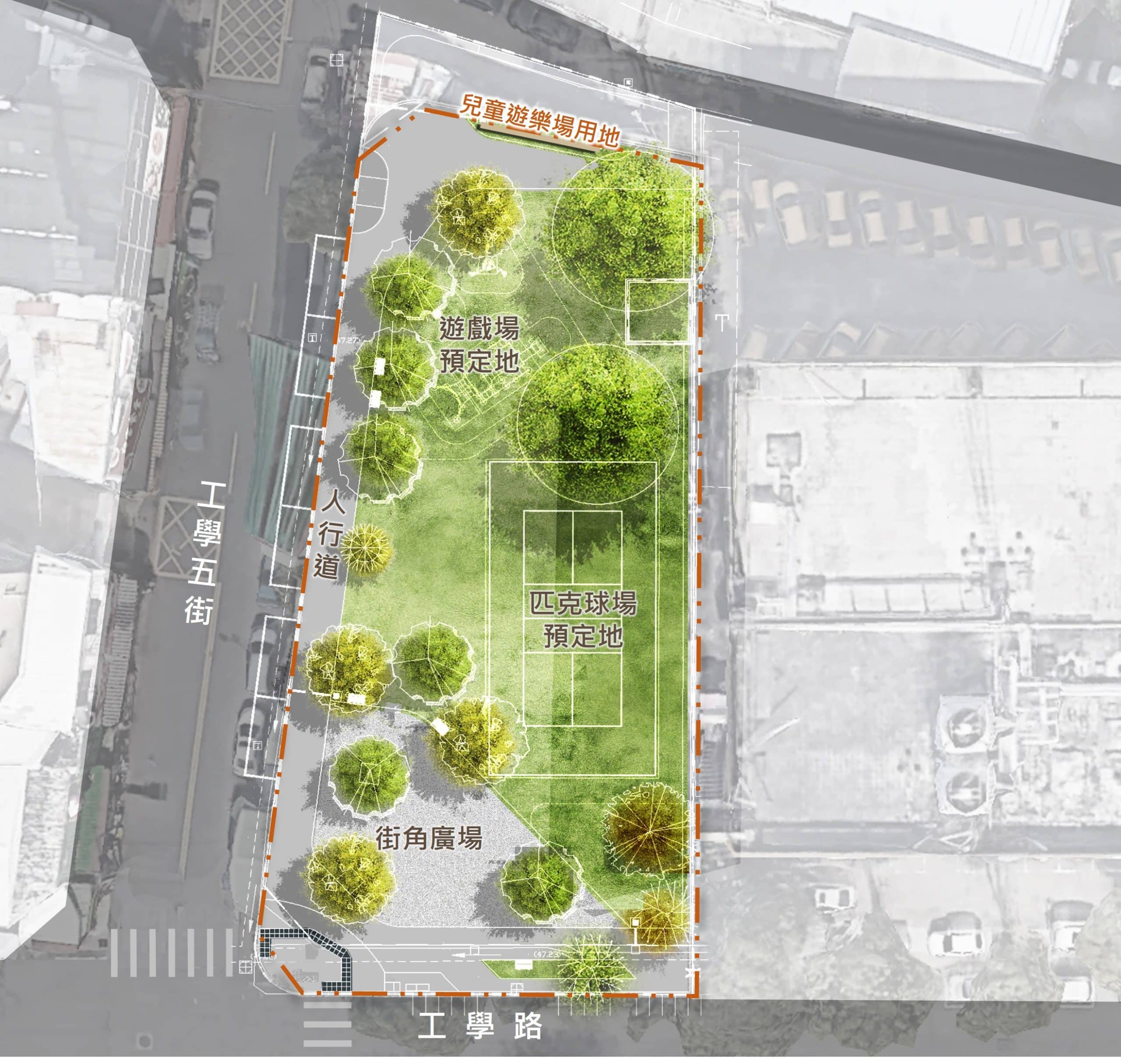 台中高工旁街角空間華麗轉身！　中市建設局推動兒190用地綠美化年底完工