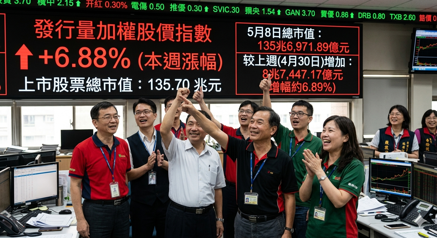 電子族群領軍衝鋒　台股單週市值暴增8兆7447億元