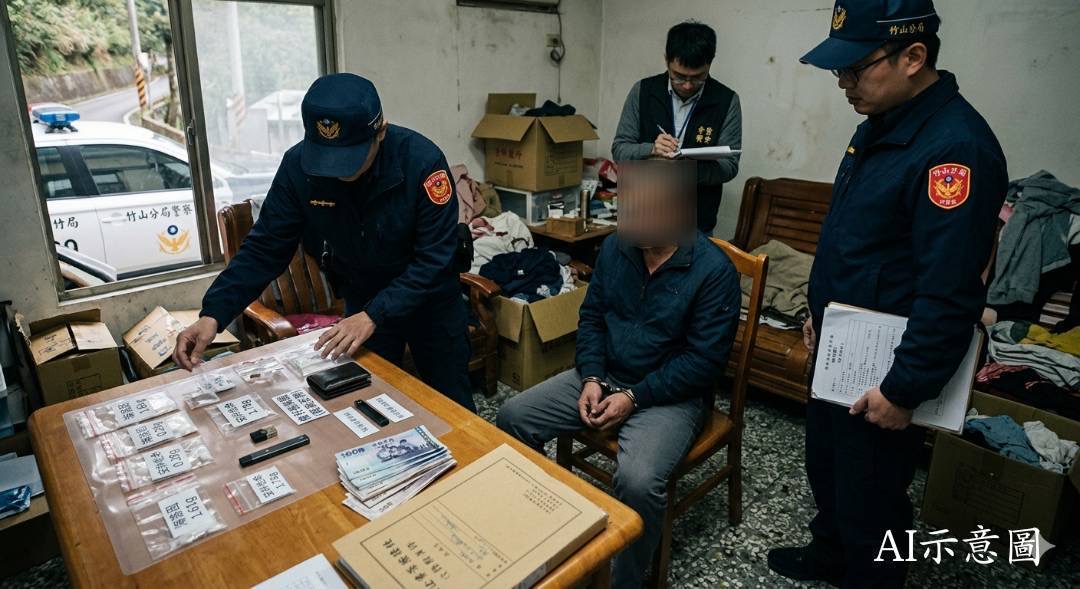 暗夜闖空門驚見屋主落荒而逃　竹山警橫跨三縣市緝獲四條通毒蟲