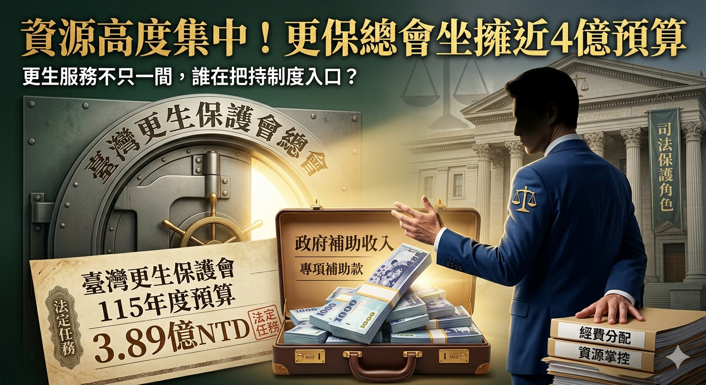 更生人服務不只在「更生保護會」　社福界質疑，為何數億元補助獨厚更保？