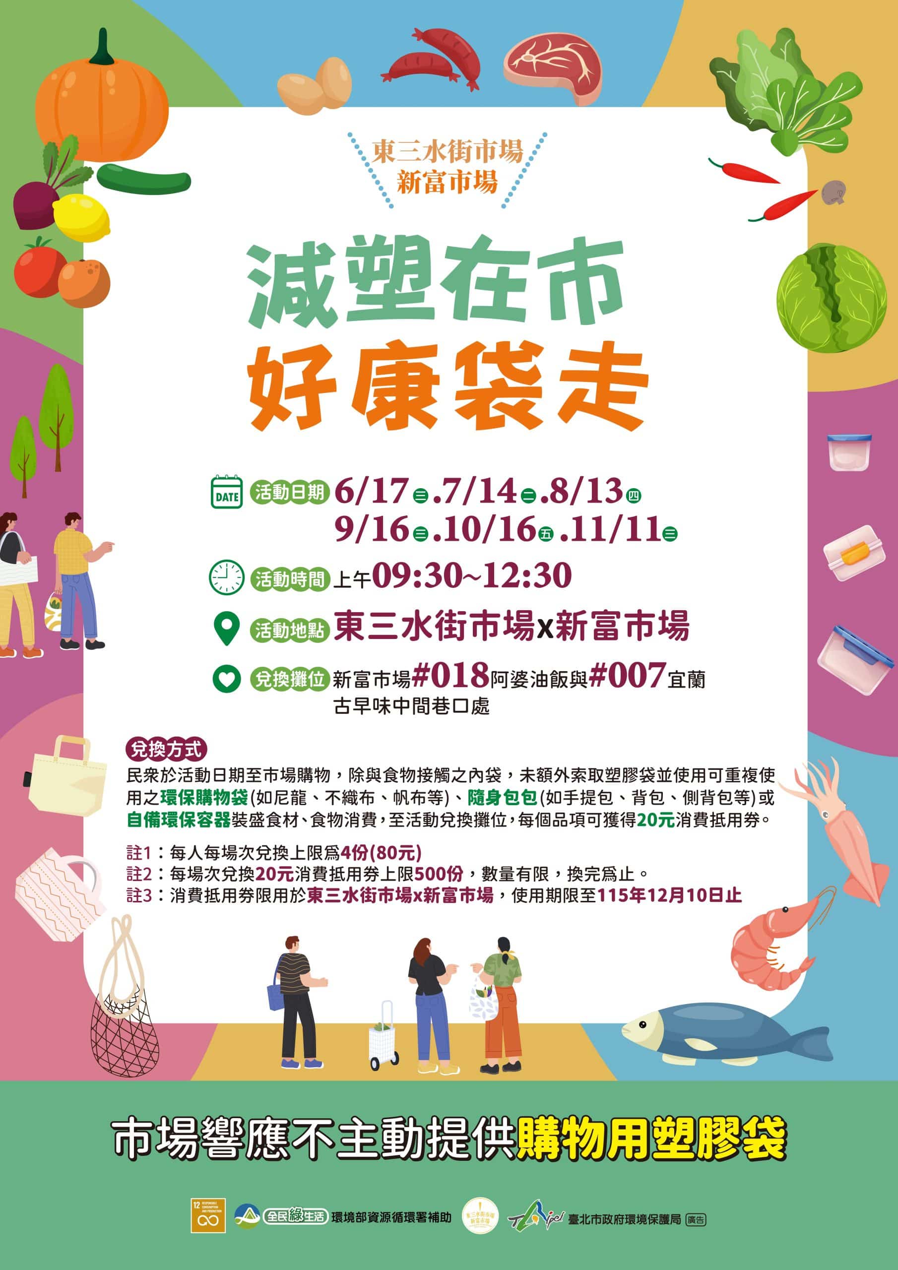 買菜帶環保袋就賺到！北市2市場最高送80元抵用券