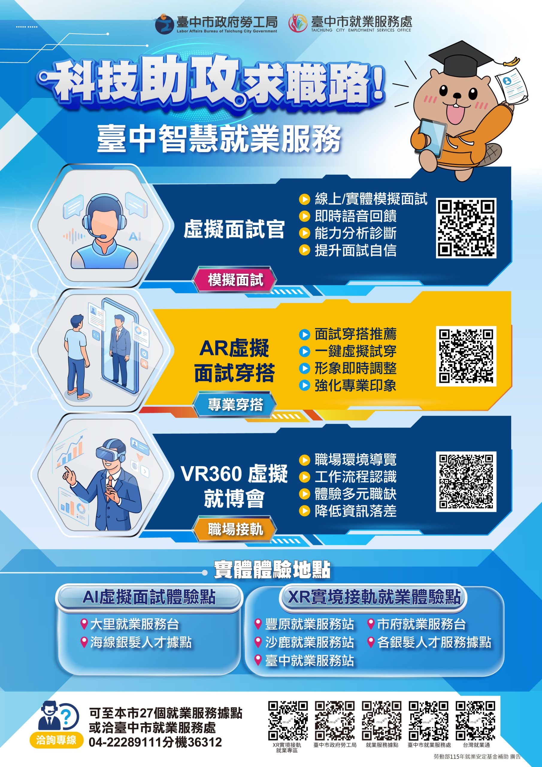 AI助攻青年求職！　中市智慧就業服務累計逾2萬人次體驗