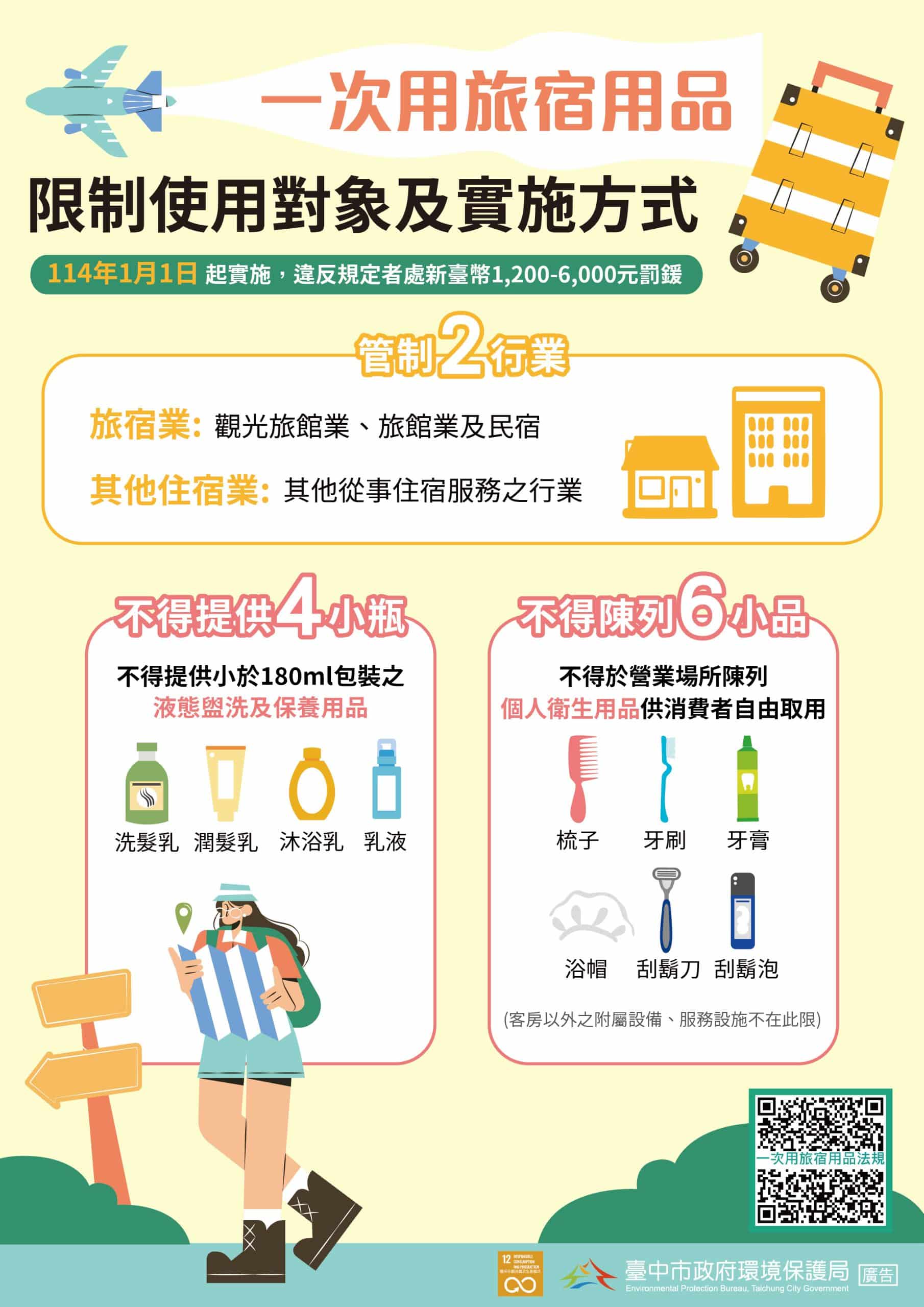 暑假旅遊減塑同行！　中市環保局籲自備旅宿用品 實踐永續綠旅行