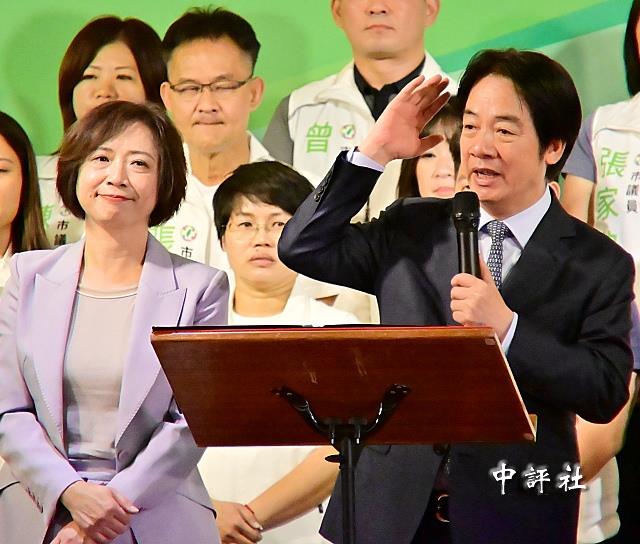 賴清德輔選再打抗中牌 何欣純表情耐人尋味 賴清德輔選再打抗中牌 何欣純表情耐人尋味