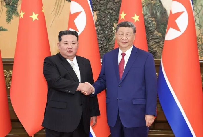 習近平與朝鮮領導人金正恩舉行會談