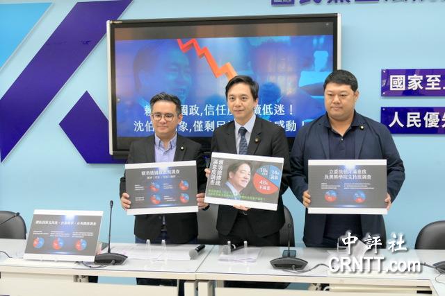 國民黨民調：賴清德施政48%不滿意　司法與治安最差