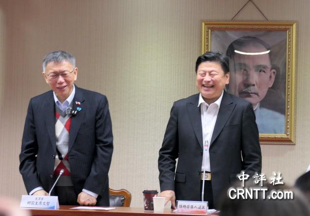 柯文哲拜會國民黨團　藍白互動和諧