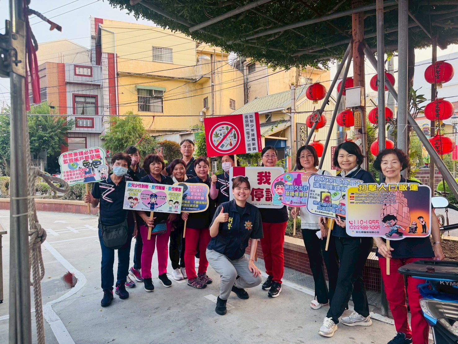 溪湖警前往埔心鄉東門村社區　推廣交通與防詐宣導