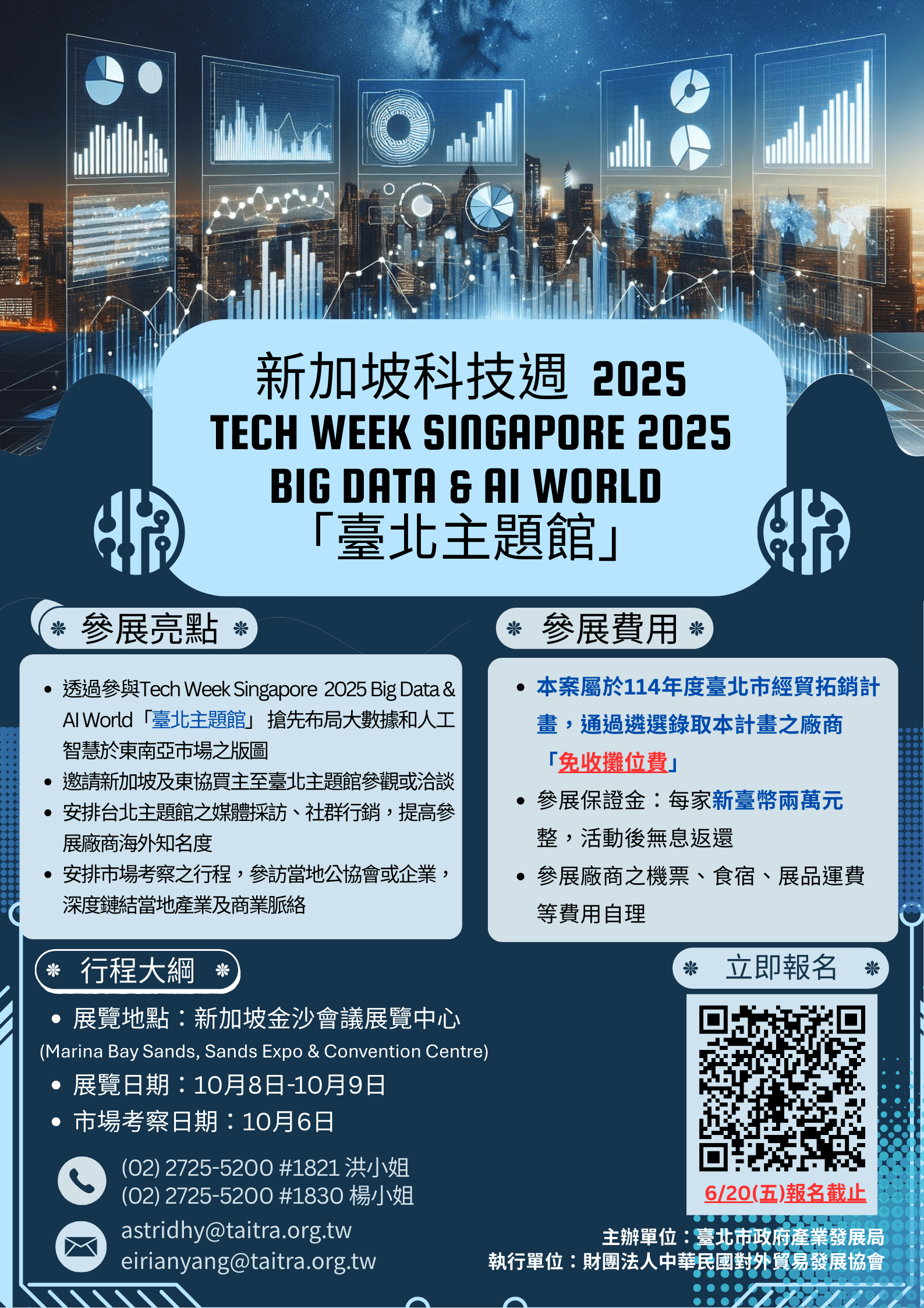 AI與大數據齊發　臺北主題館10月亮相新加坡科技週