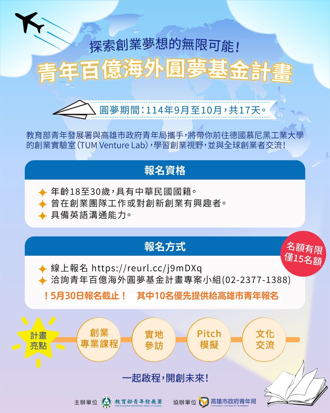 青年百億海外圓夢計畫夯　高雄青年專屬名額　前進慕尼黑開啟國際創業新視野