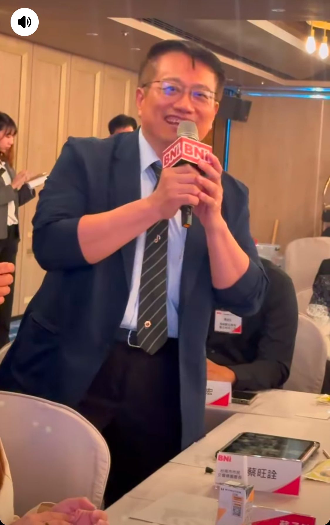 前議員蔡旺詮，台南市台日文化友好交流基金會｜榮譽董事長蒞臨給予支持！/圖 翻攝於 陳佩君老師 臉書