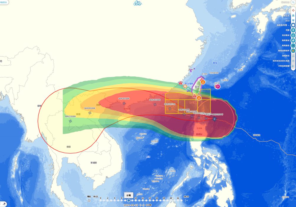 國家海洋研究院提醒 　颱風「樺加沙」長浪已抵近臺灣海岸 　海域遊憩風險不可輕忽