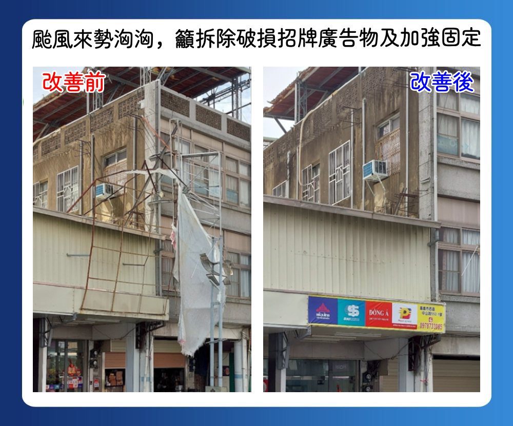 颱風來勢洶洶 嘉市籲加固招牌、三處水防道路禁停