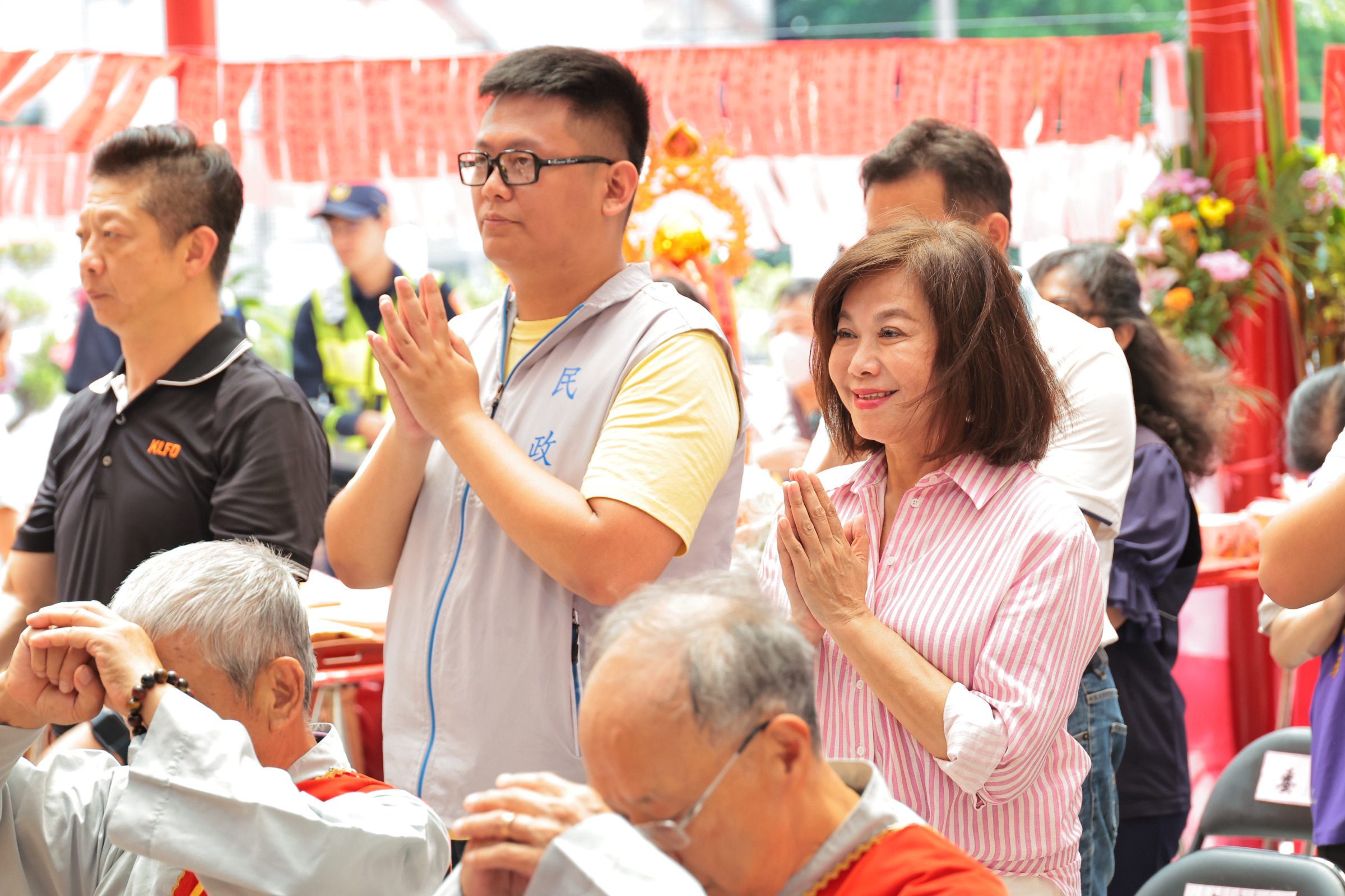 關聖帝君聖誕　基隆慈修宮祝壽典禮隆重舉行　邱佩琳揭匾祝賀