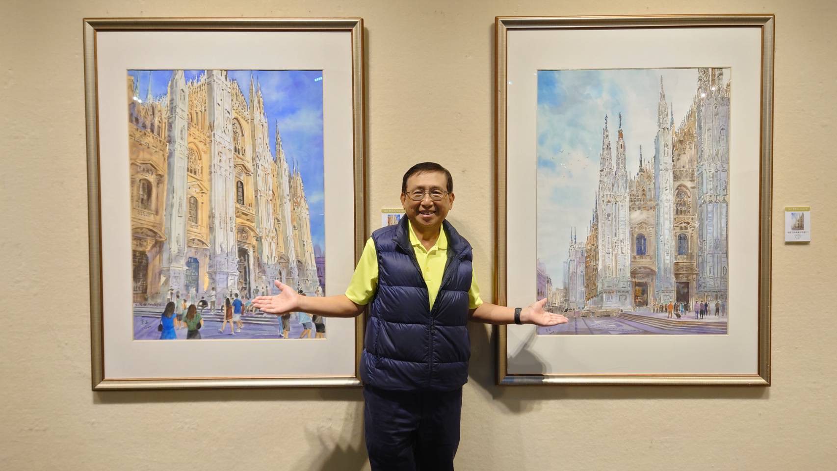 郭宗正總裁精彩的水彩畫作　14日台南文化中心展出