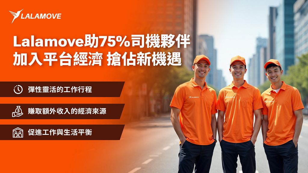 Lalamove 助逾 75% 司機靈活轉職，平台經濟成就工作生活雙贏