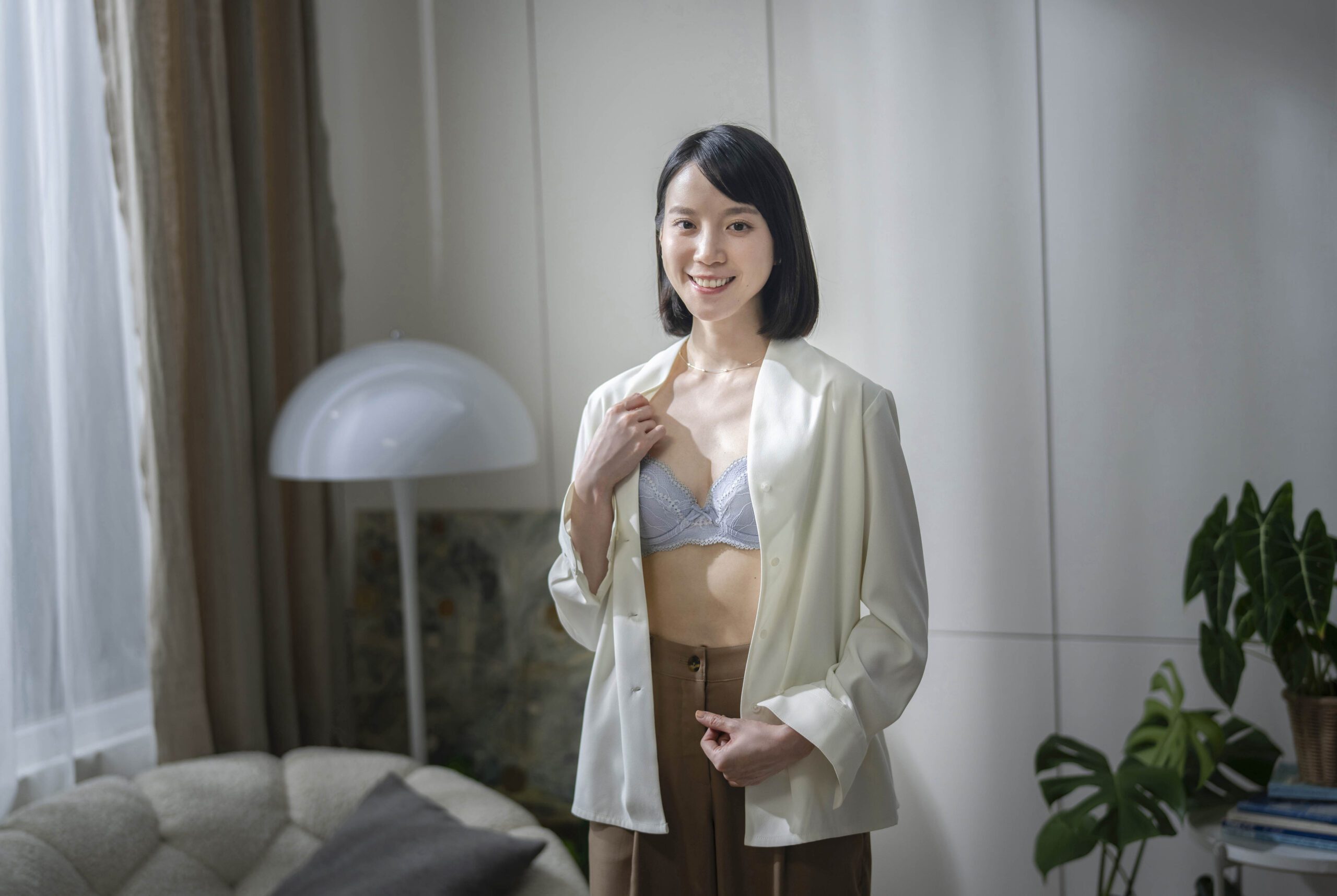 程予希突破最大尺度拍黛安芬內衣 抬頭挺胸好美